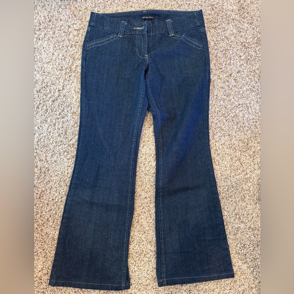 Flare Dark Wash Denim Jeans Size 8 Like New